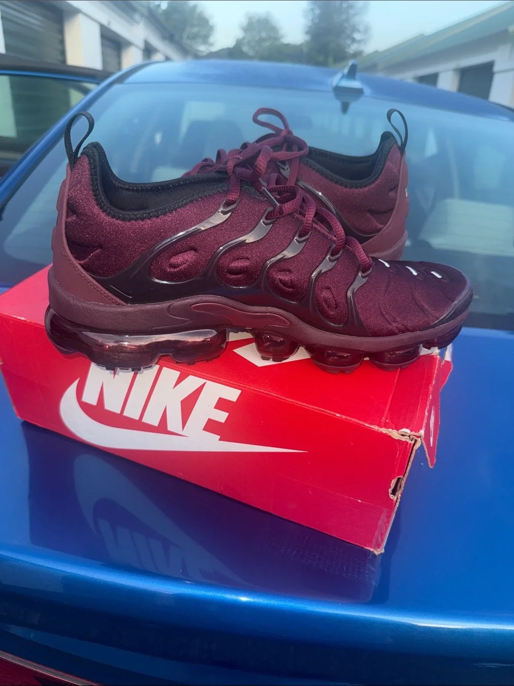 Nike Burgundy/Black VaporMax Style Sneakers